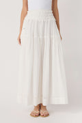 Elan Smock Waist Tiered Maxi Skirt
