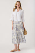 Olivaceous Kyra Tiered Maxi Skirt