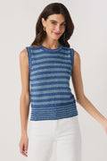Pinch Striped Knit Sweater Top