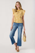Risen Chelsea Mid Rise Straight Raw Hem Jeans