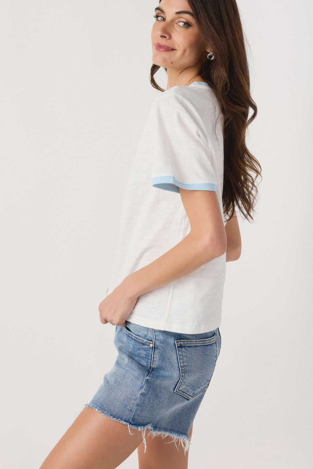 Miou Muse Essential Slub Ringer Tee
