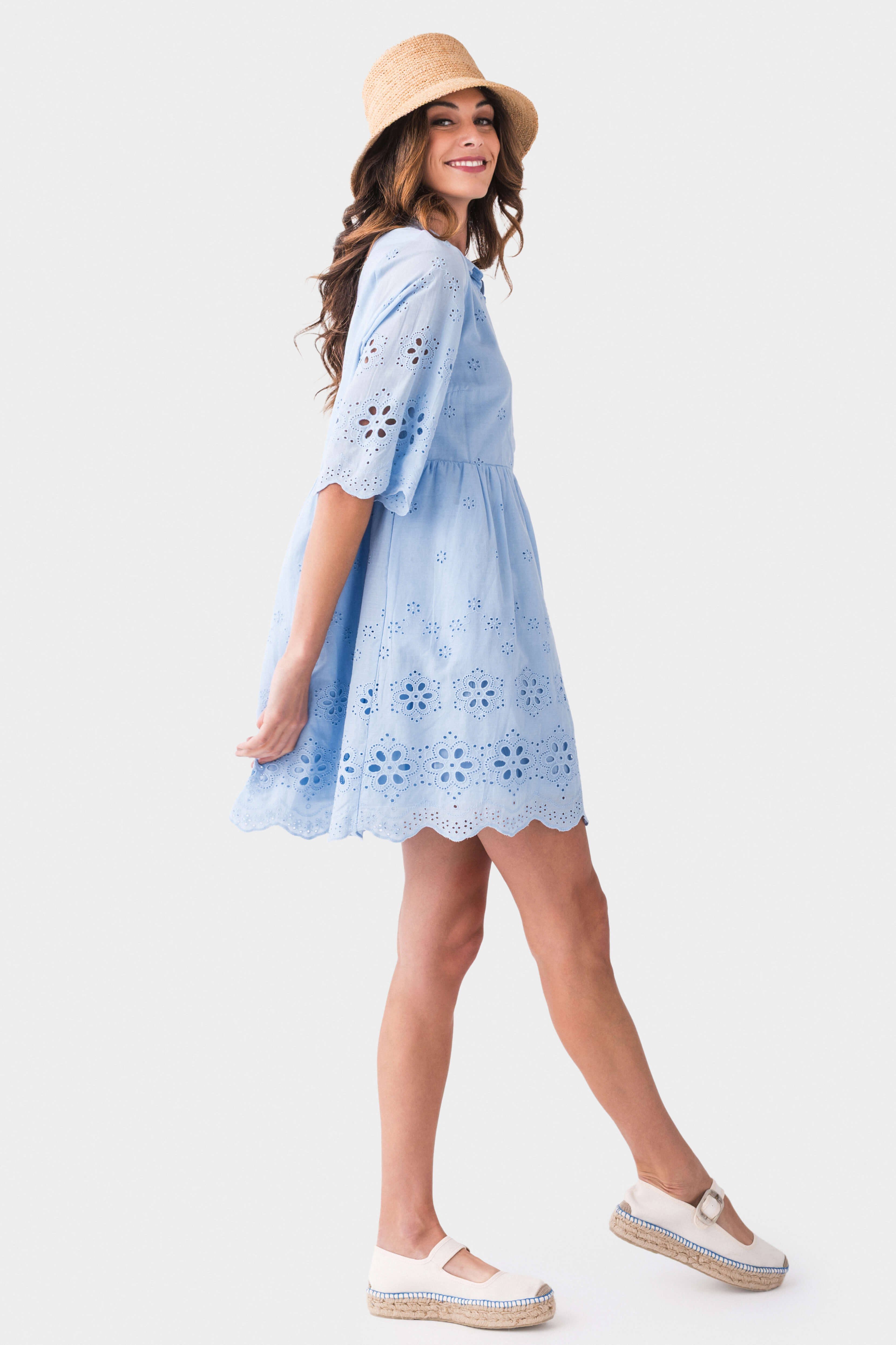 ❀ℳ's Gracy❀ Scallop Embroidery Dress Embroidered-Midi-dress-with-