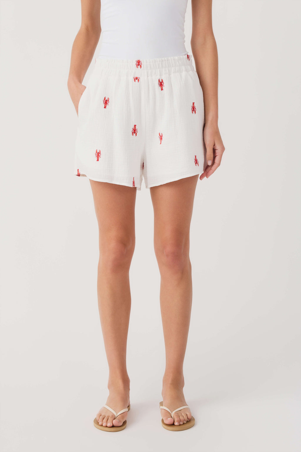 Things Between Lobster Gauze Shorts