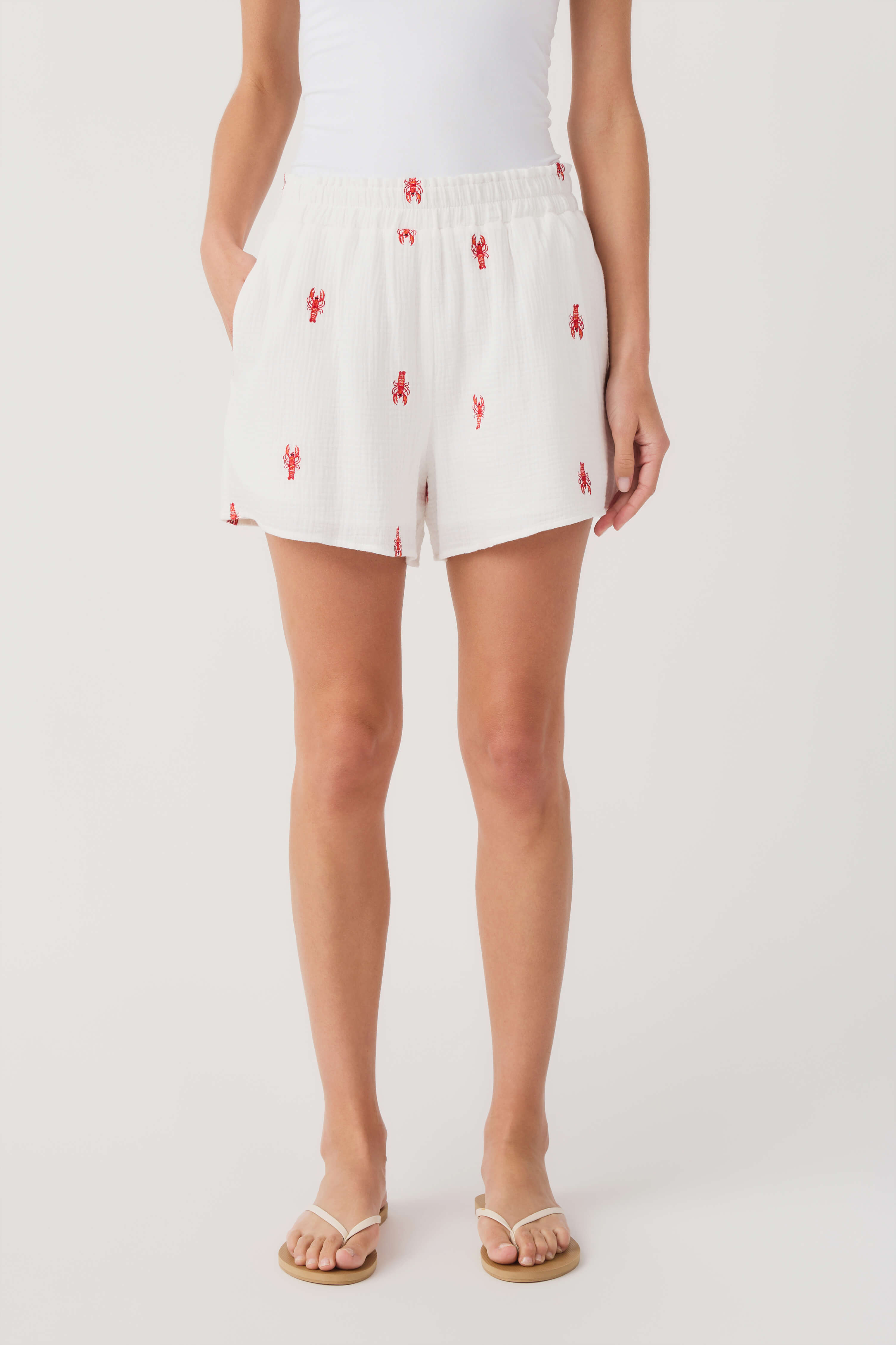 Things Between Lobster Gauze Shorts