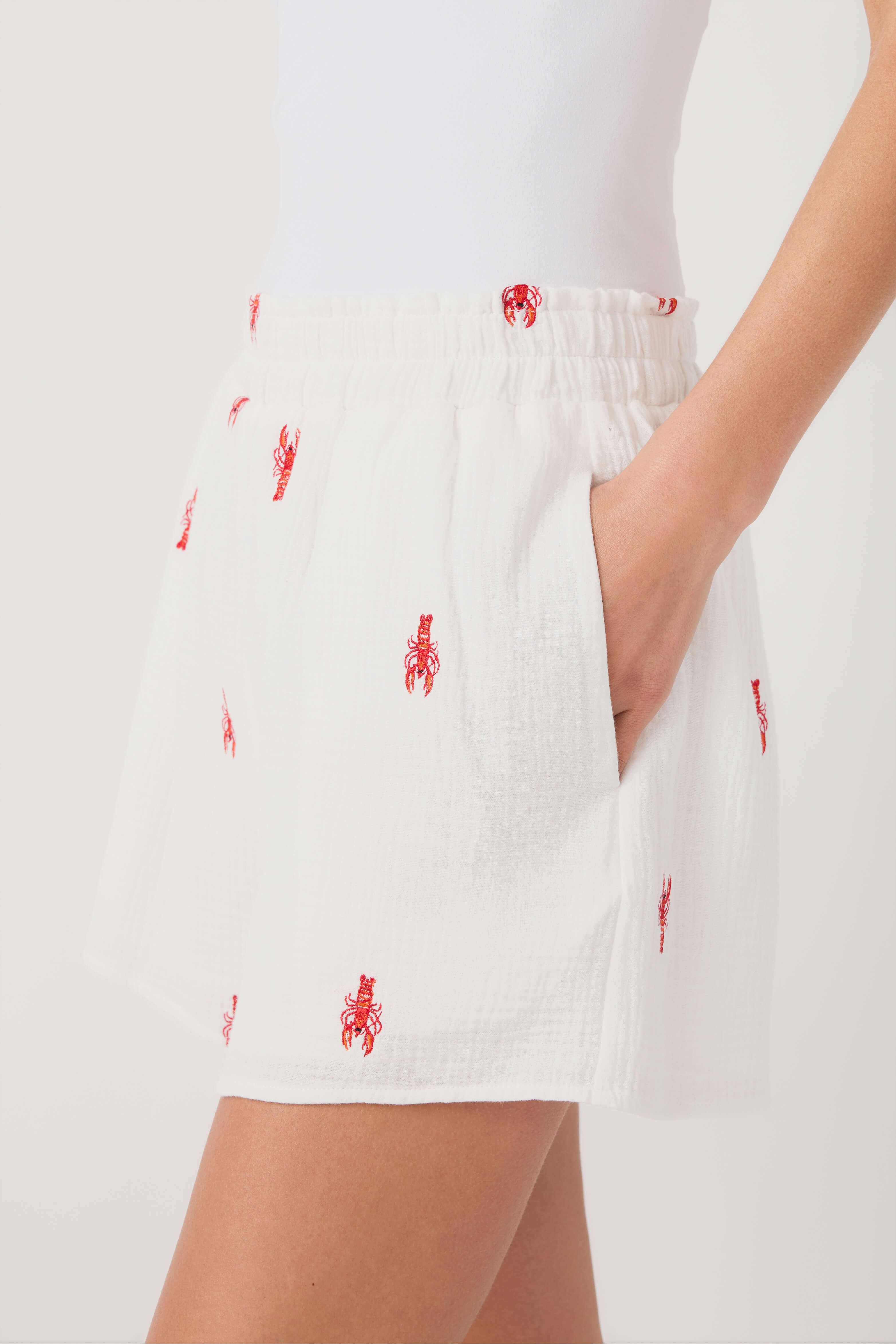 Things Between Lobster Gauze Shorts
