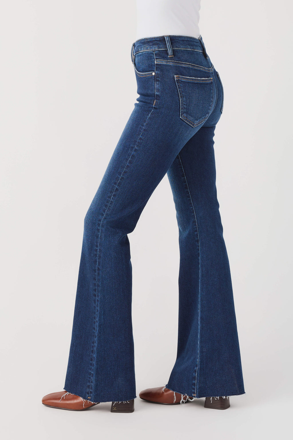 Risen High Rise Clean Pajama Flare Jeans