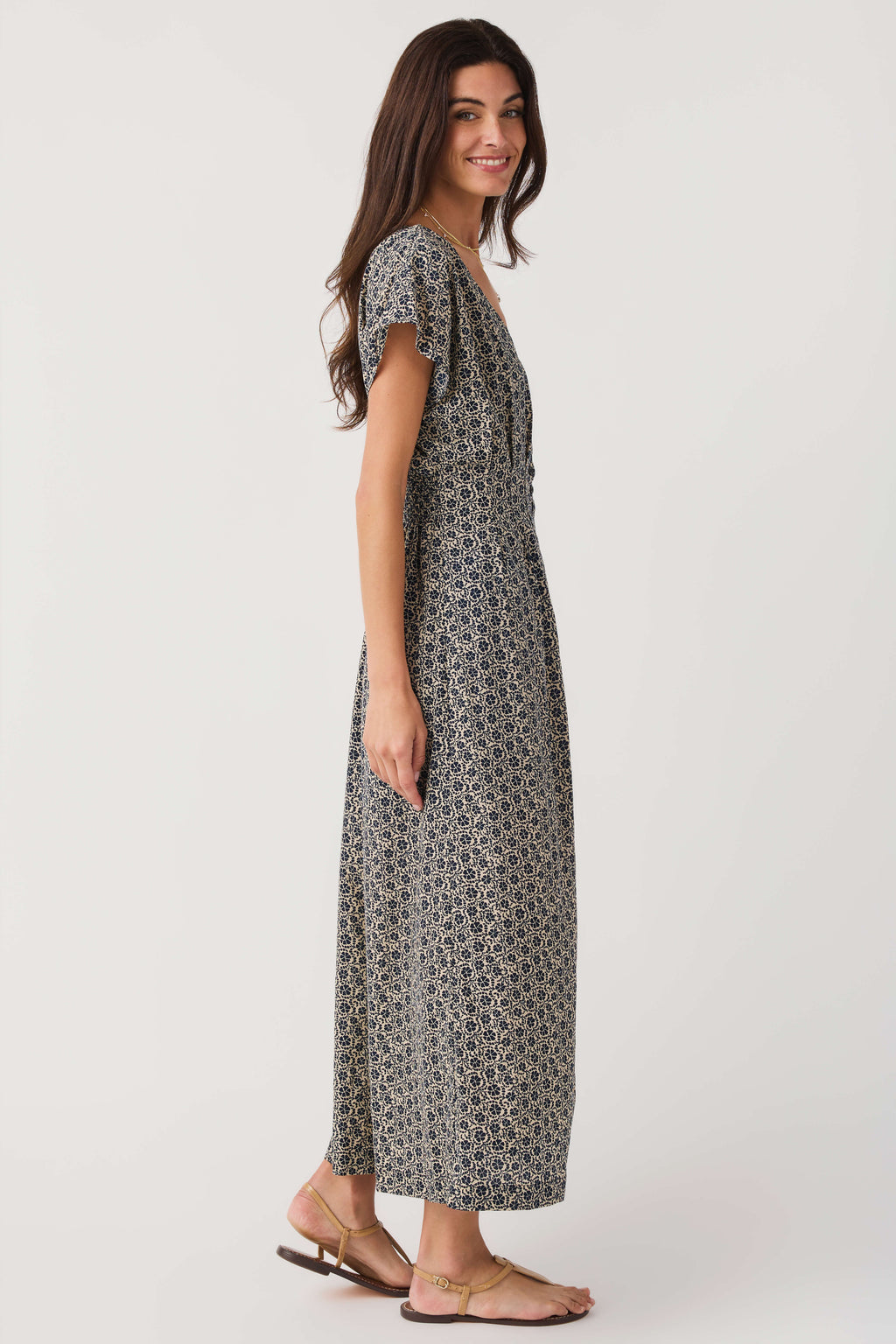 Z Supply Sanna Iris Floral Midi Dress