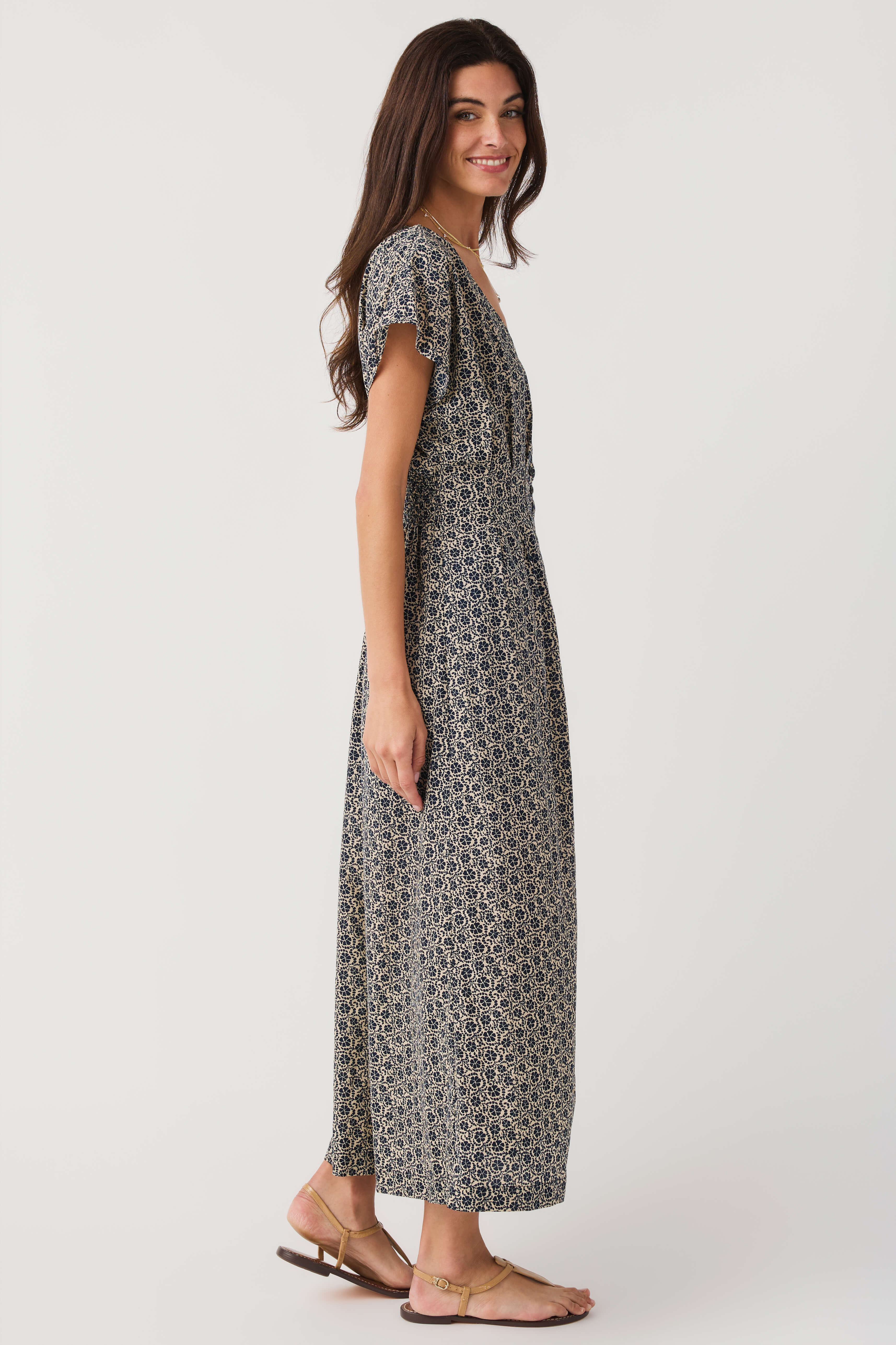 Z Supply Sanna Iris Floral Midi Dress