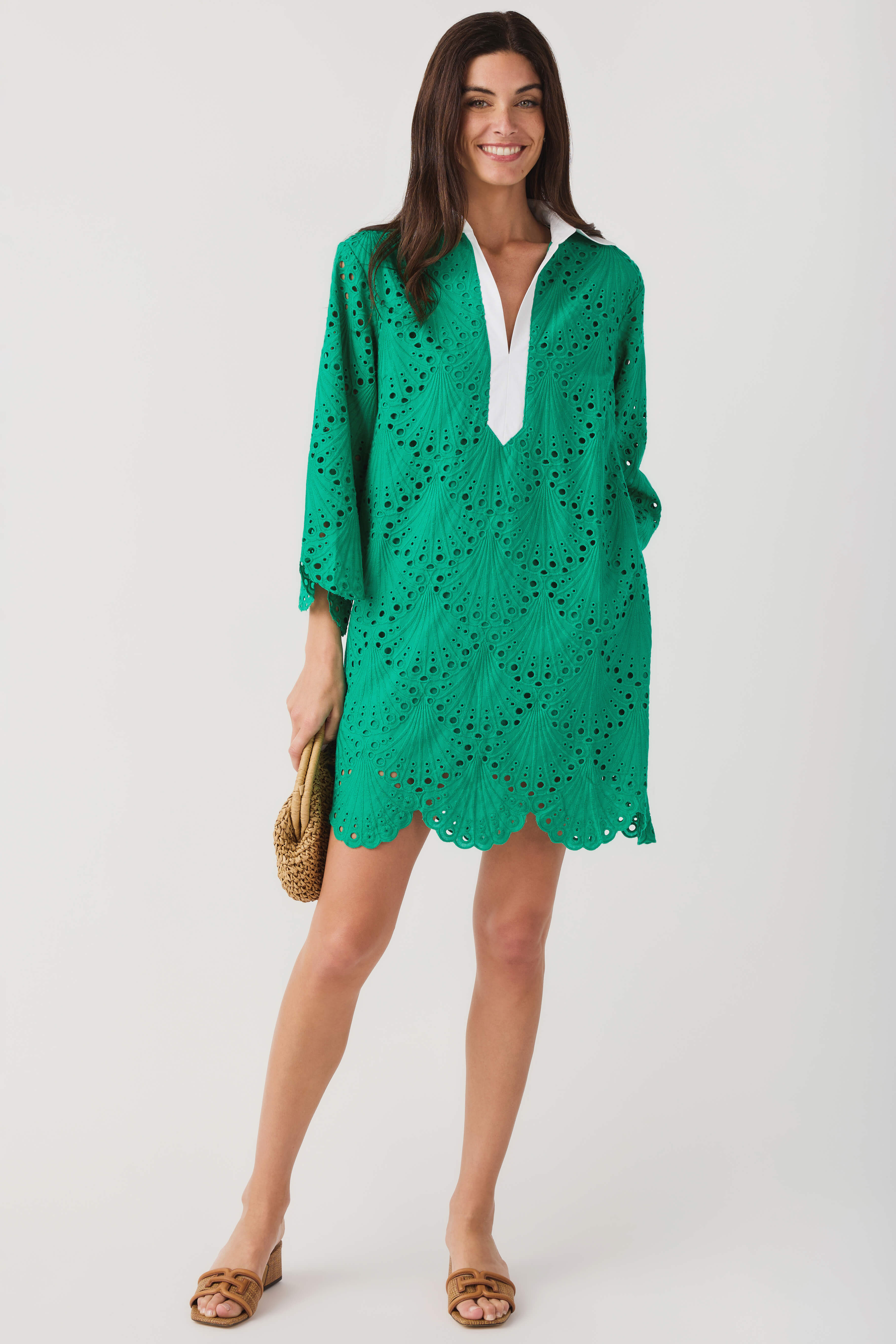 Lalavon Eyelet Shirt Dress