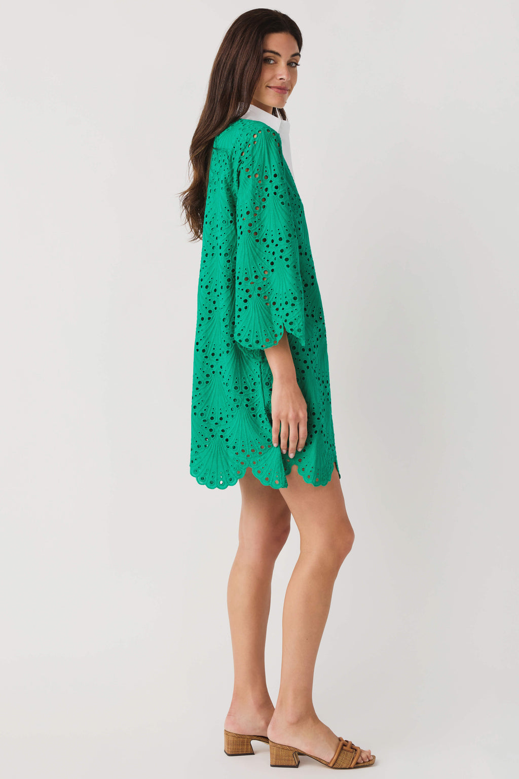 Lalavon Eyelet Shirt Dress