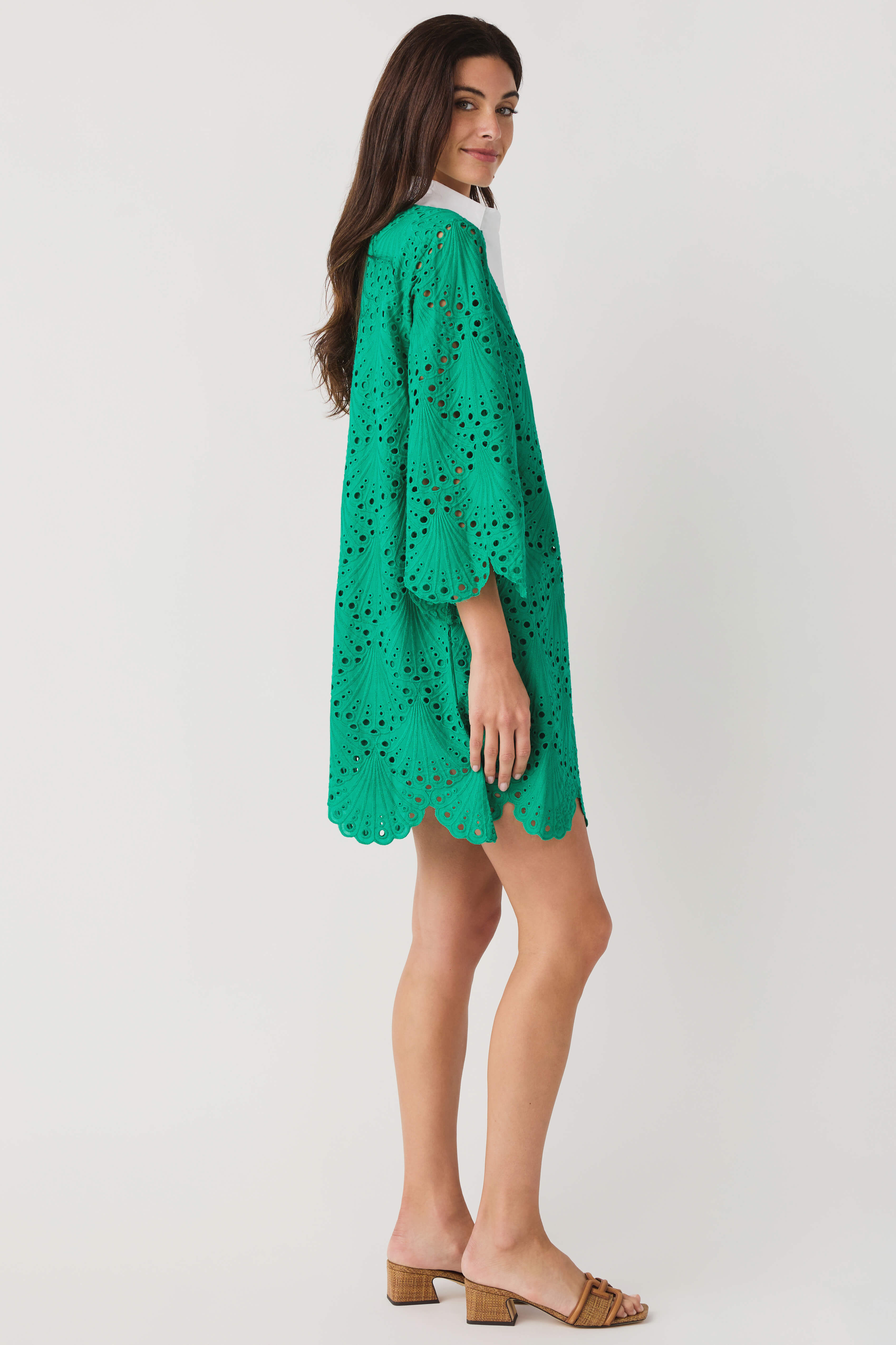 Lalavon Eyelet Shirt Dress