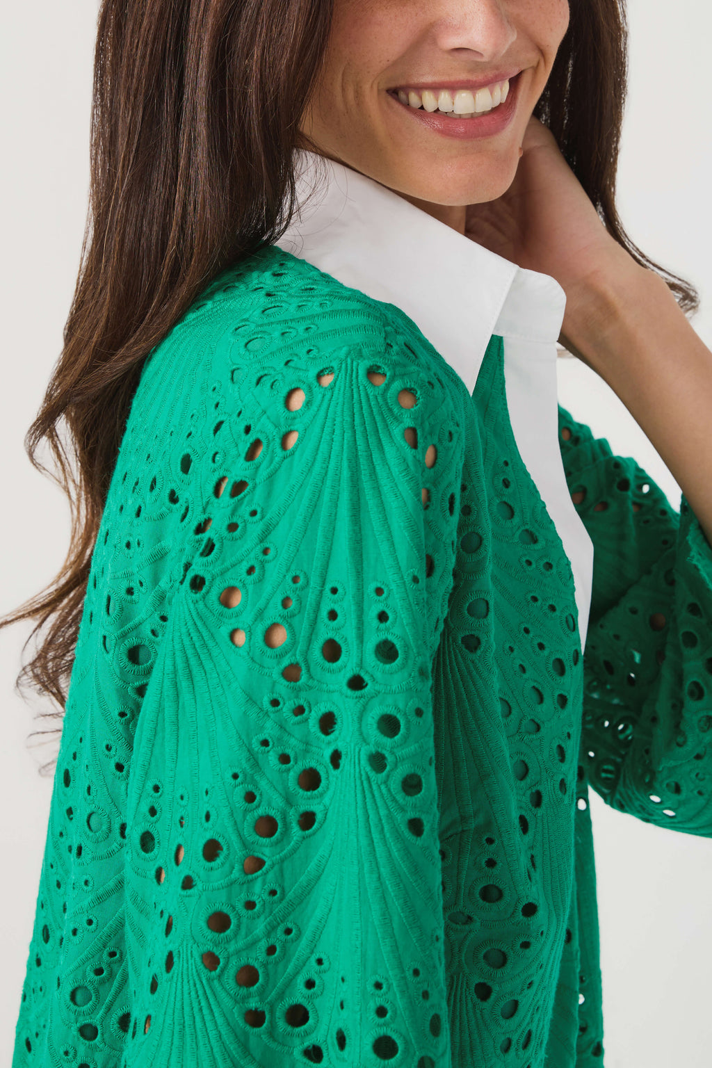 Lalavon Eyelet Shirt Dress