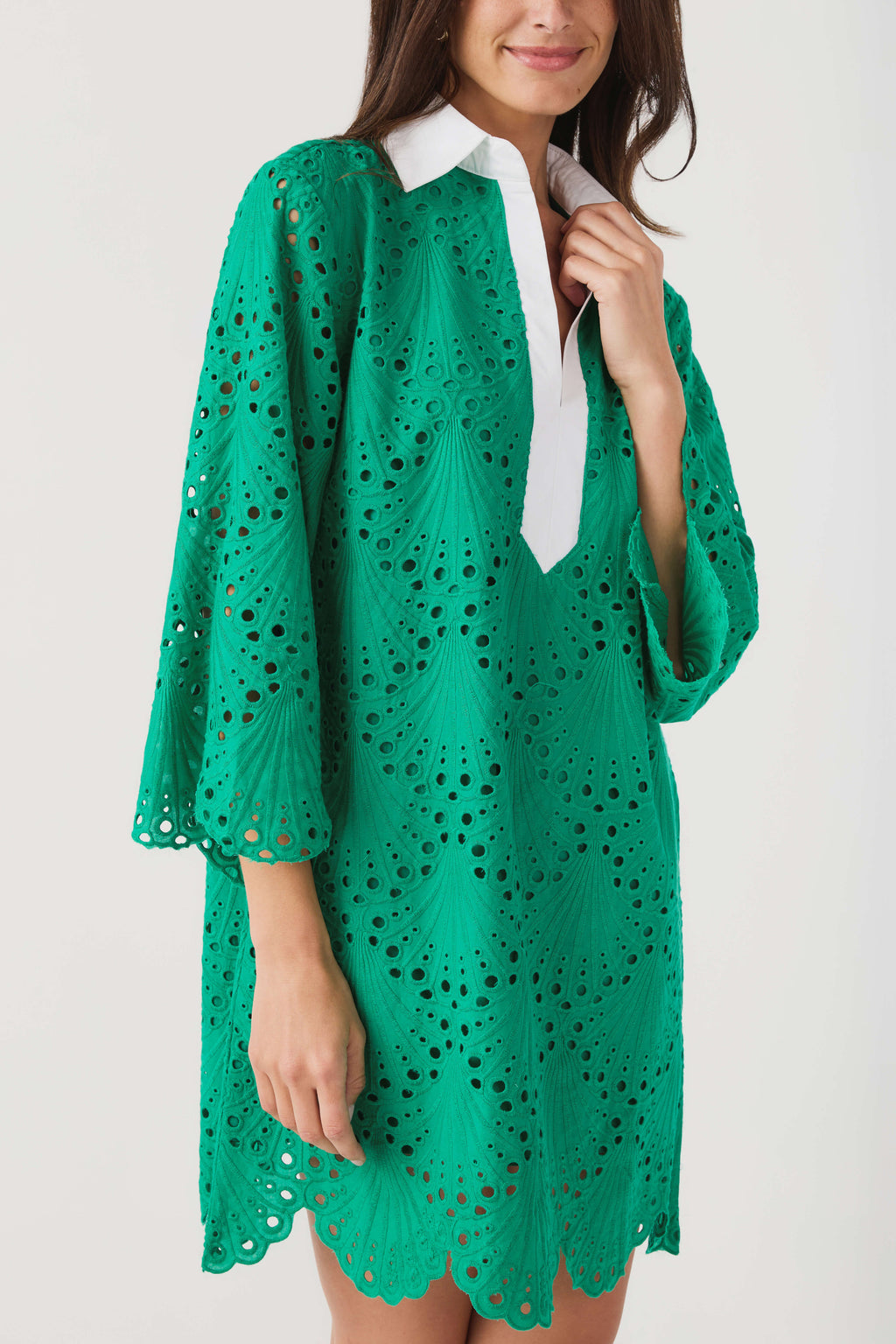 Lalavon Eyelet Shirt Dress