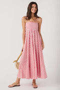 Olivaceous Cecily Stripe Maxi Dress