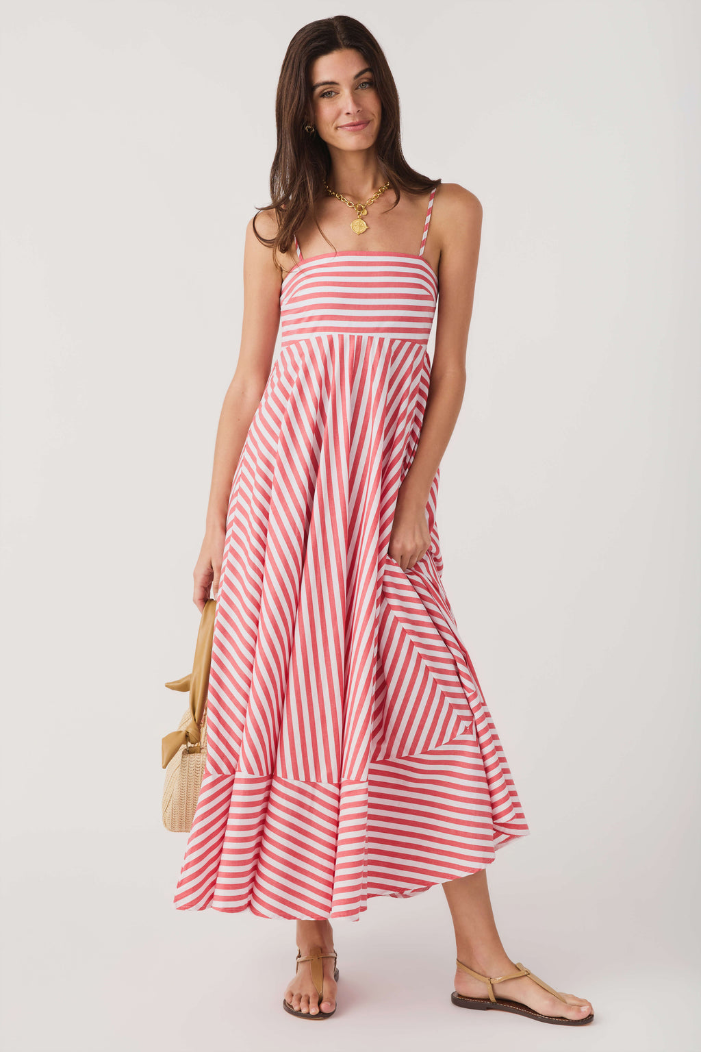 Olivaceous Cecily Stripe Maxi Dress