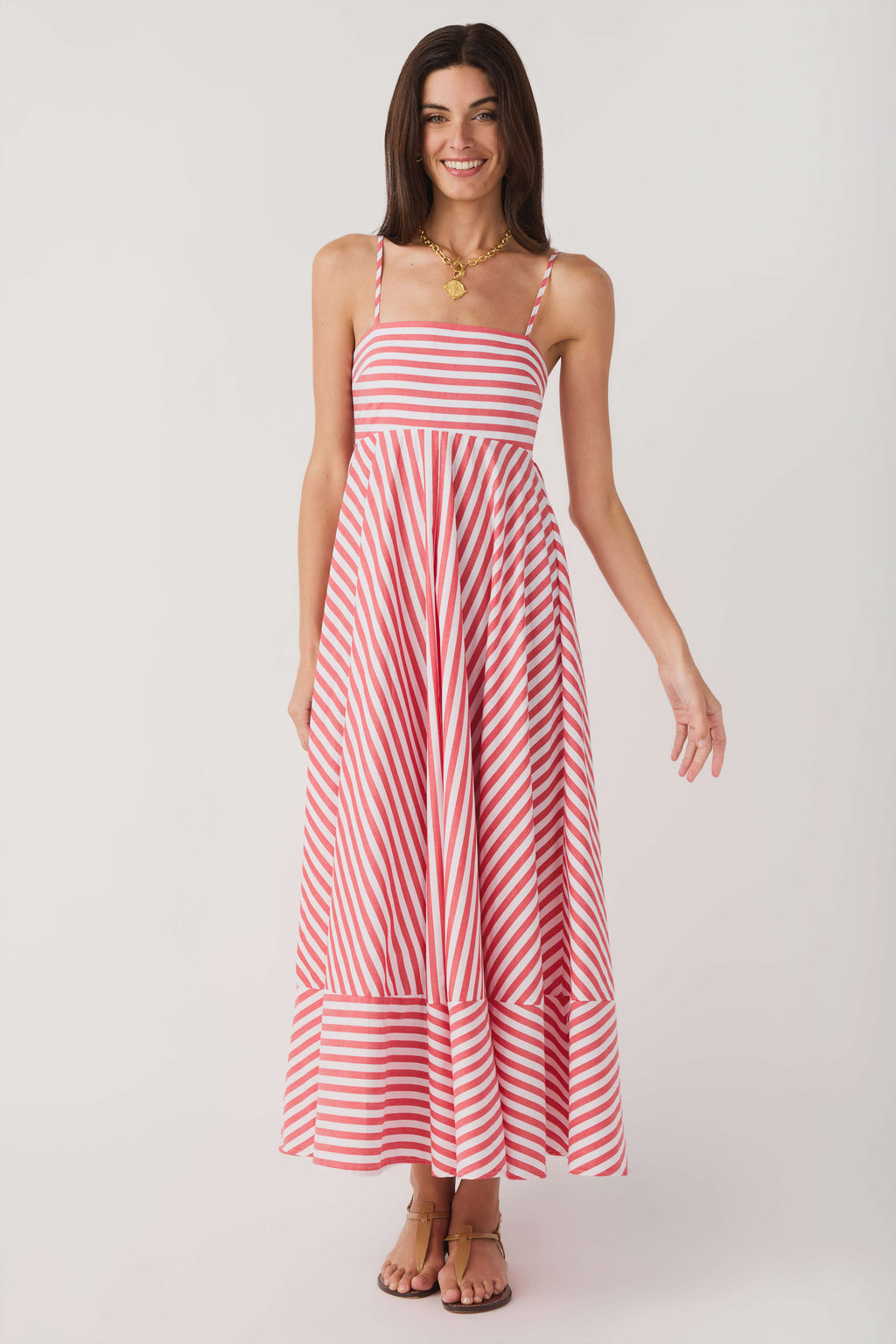 Olivaceous Cecily Stripe Maxi Dress