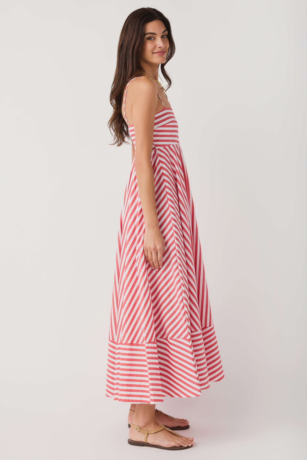 Olivaceous Cecily Stripe Maxi Dress