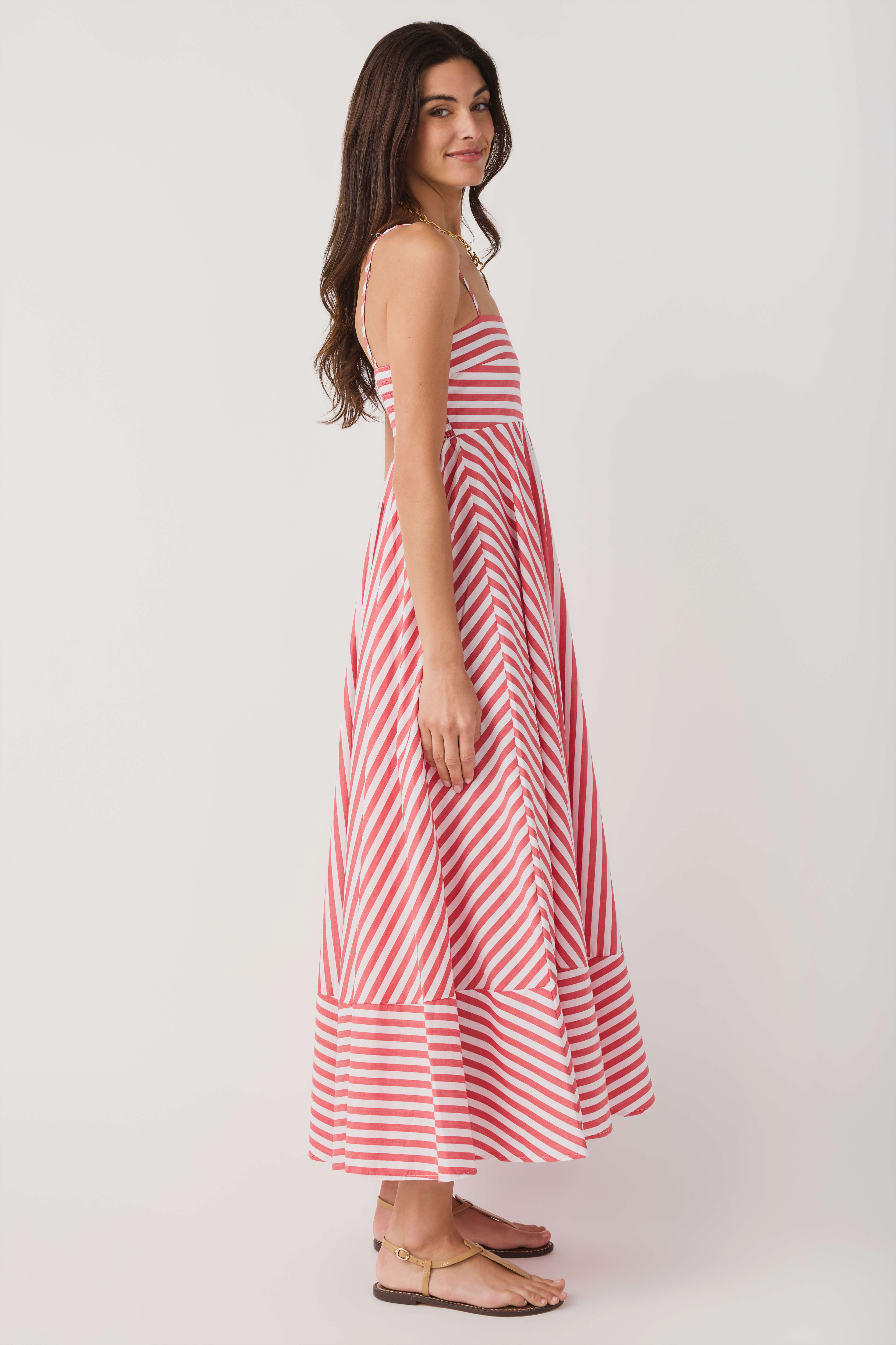 Olivaceous Cecily Stripe Maxi Dress