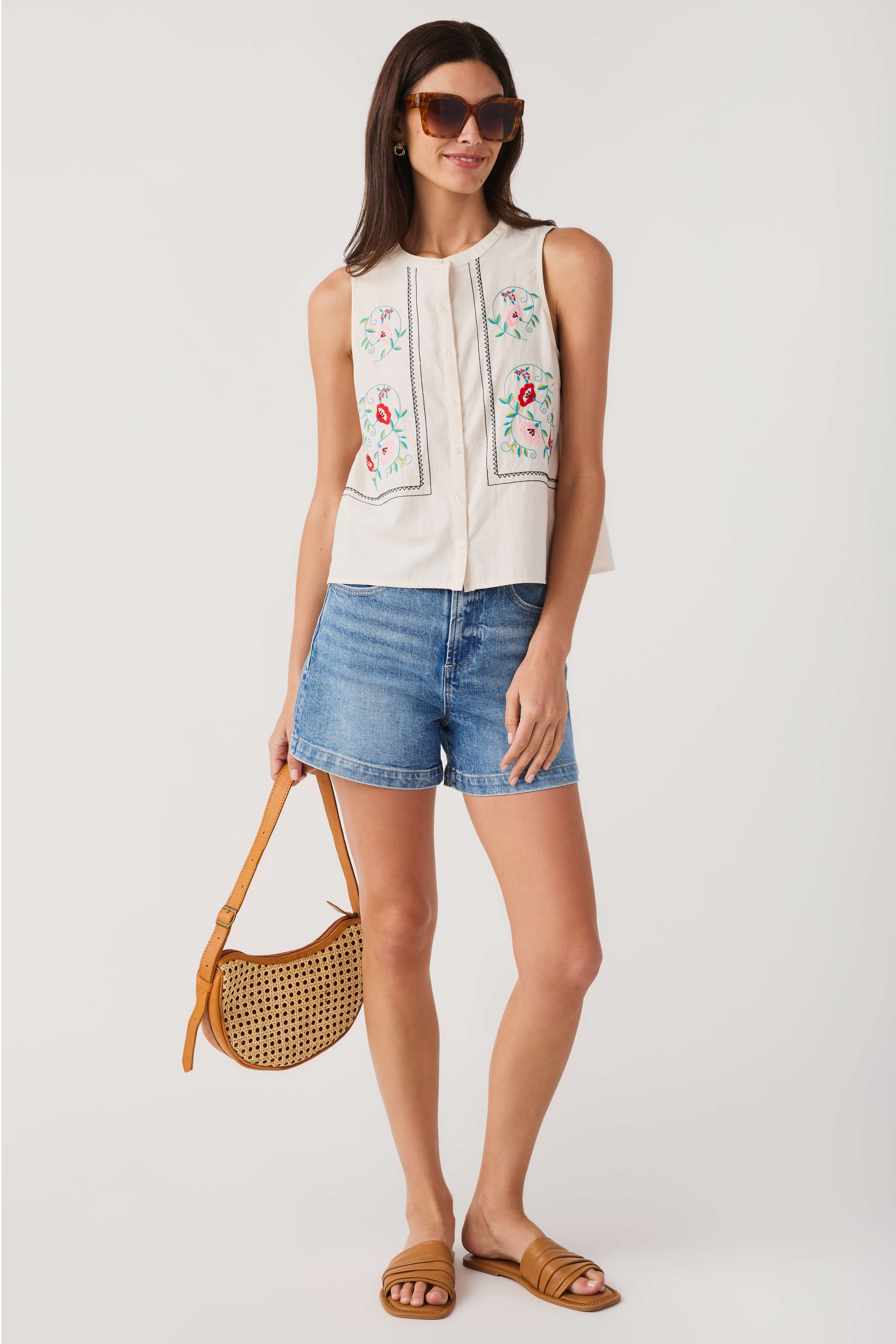 Street Level Sunlit Rattan Crossbody