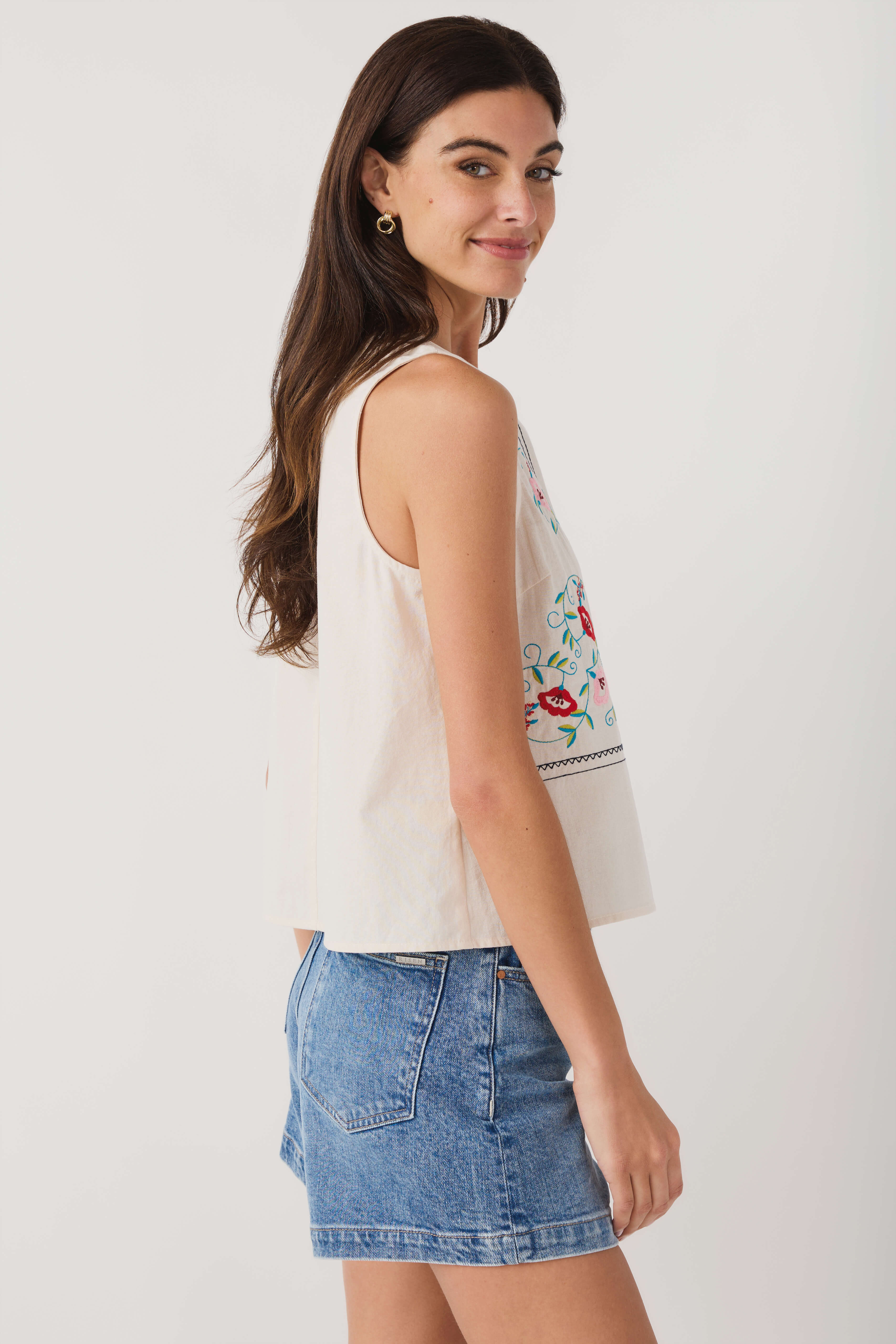 Able Embroidered Top