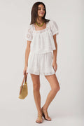 Mable Eyelet Embroidered Short Set