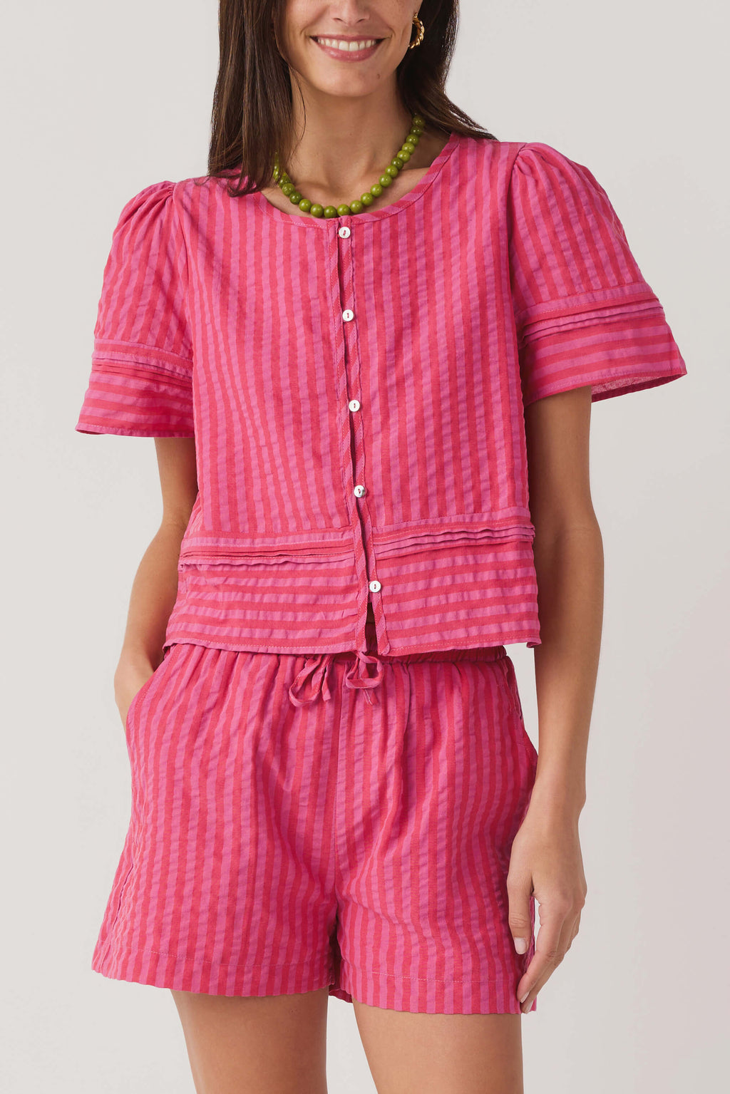 &Merci Striped Short Set