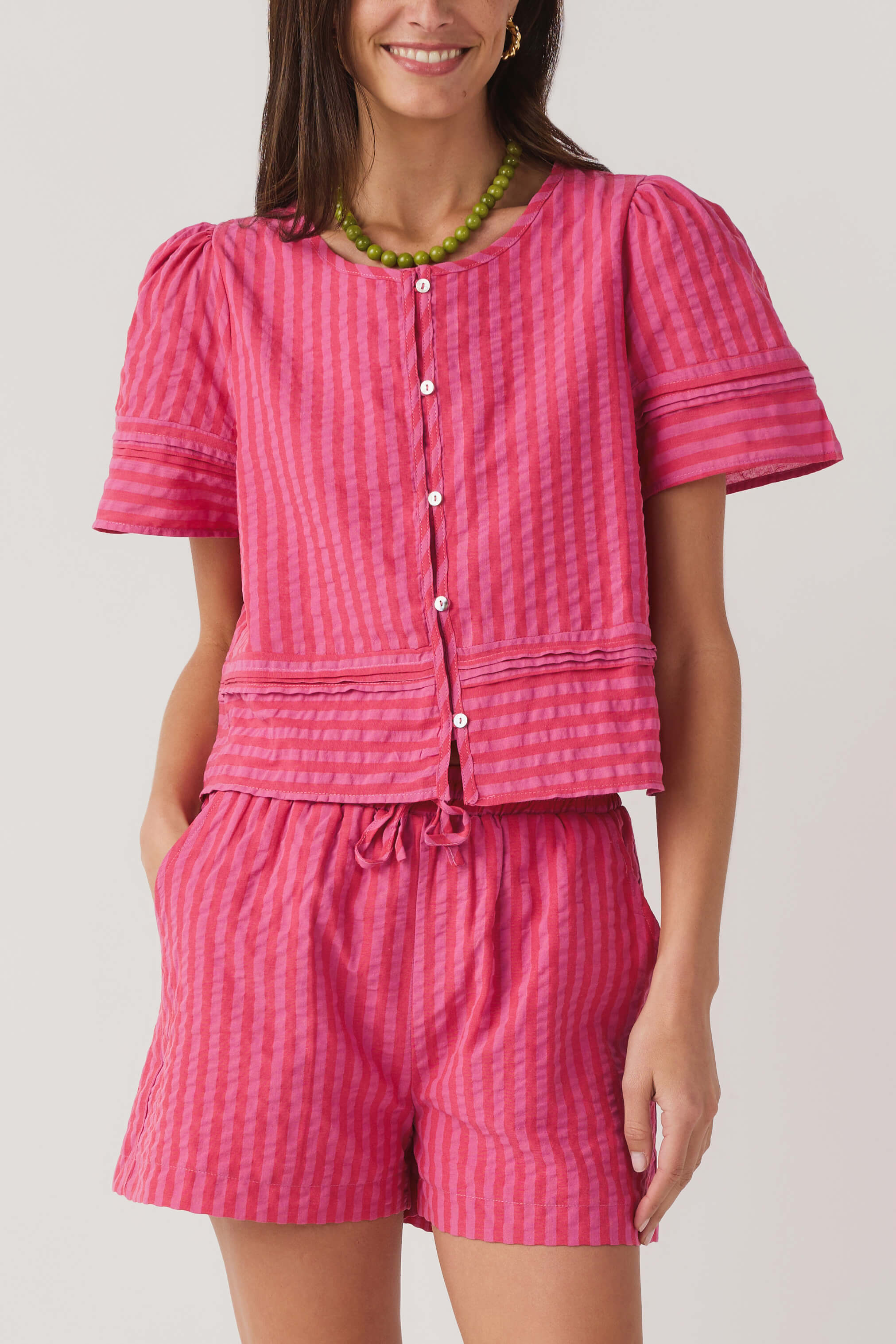 &Merci Striped Short Set