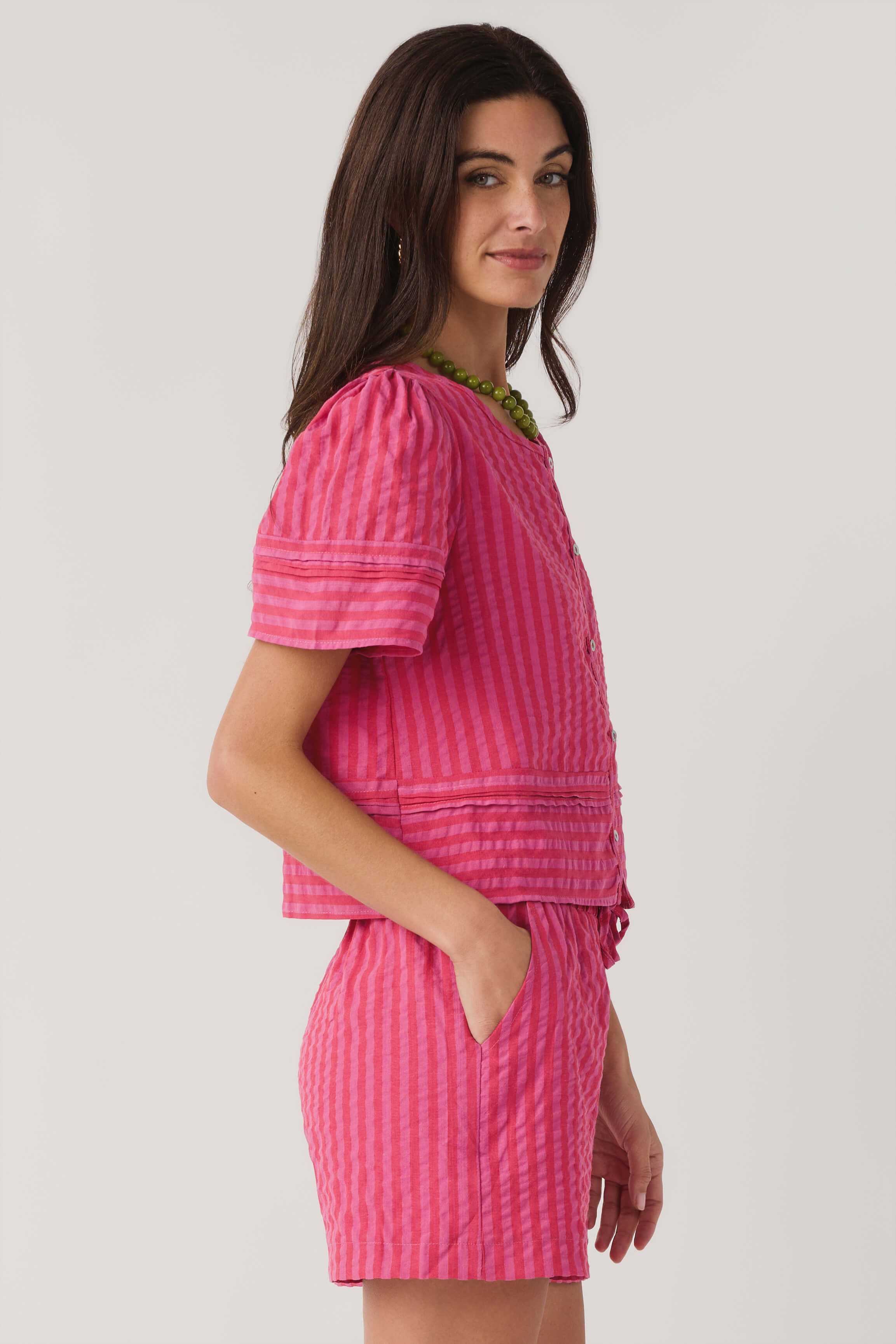 &Merci Striped Short Set