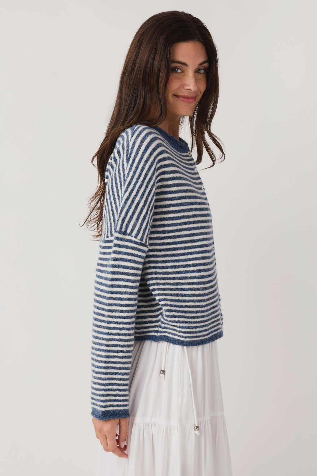 Things Between Skinny Striped Piper Cardigan