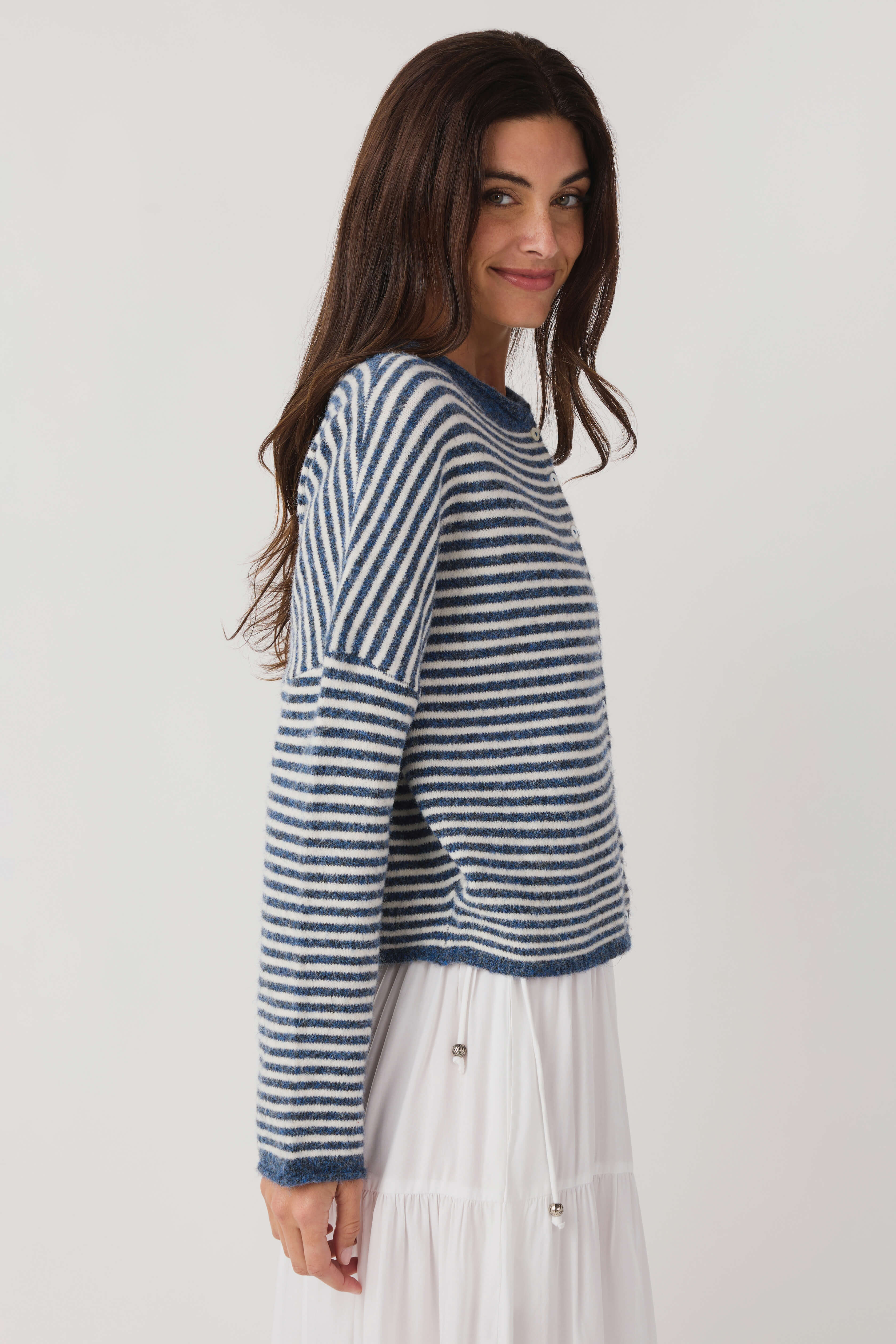 Things Between Skinny Striped Piper Cardigan
