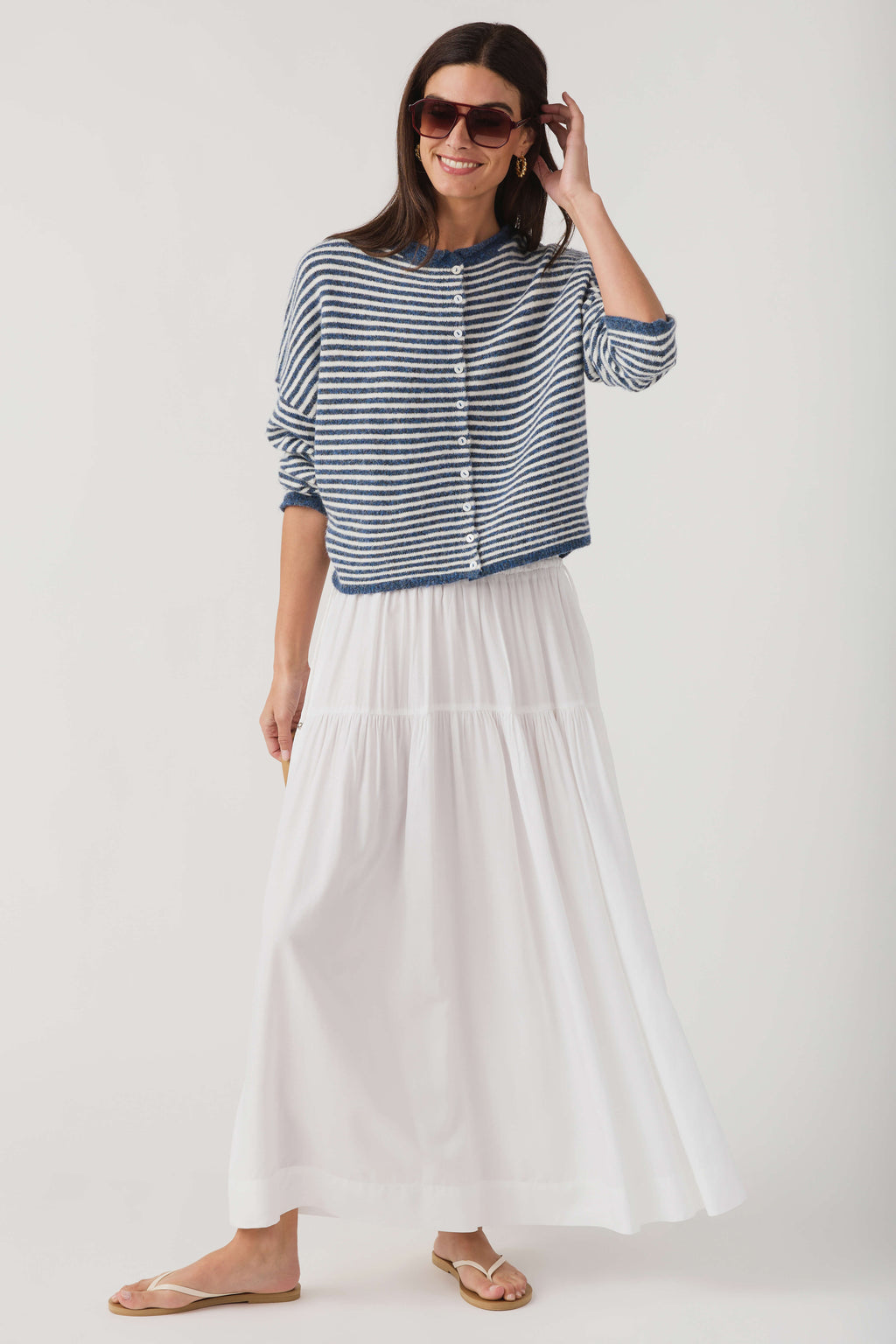 Things Between Skinny Striped Piper Cardigan