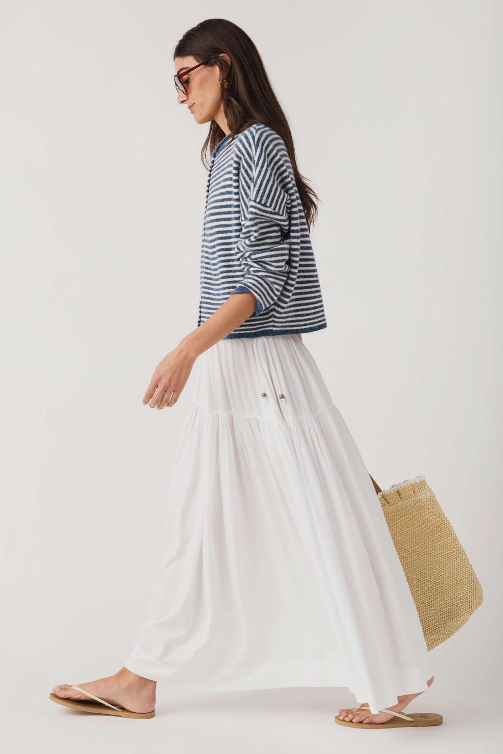 Things Between Skinny Striped Piper Cardigan