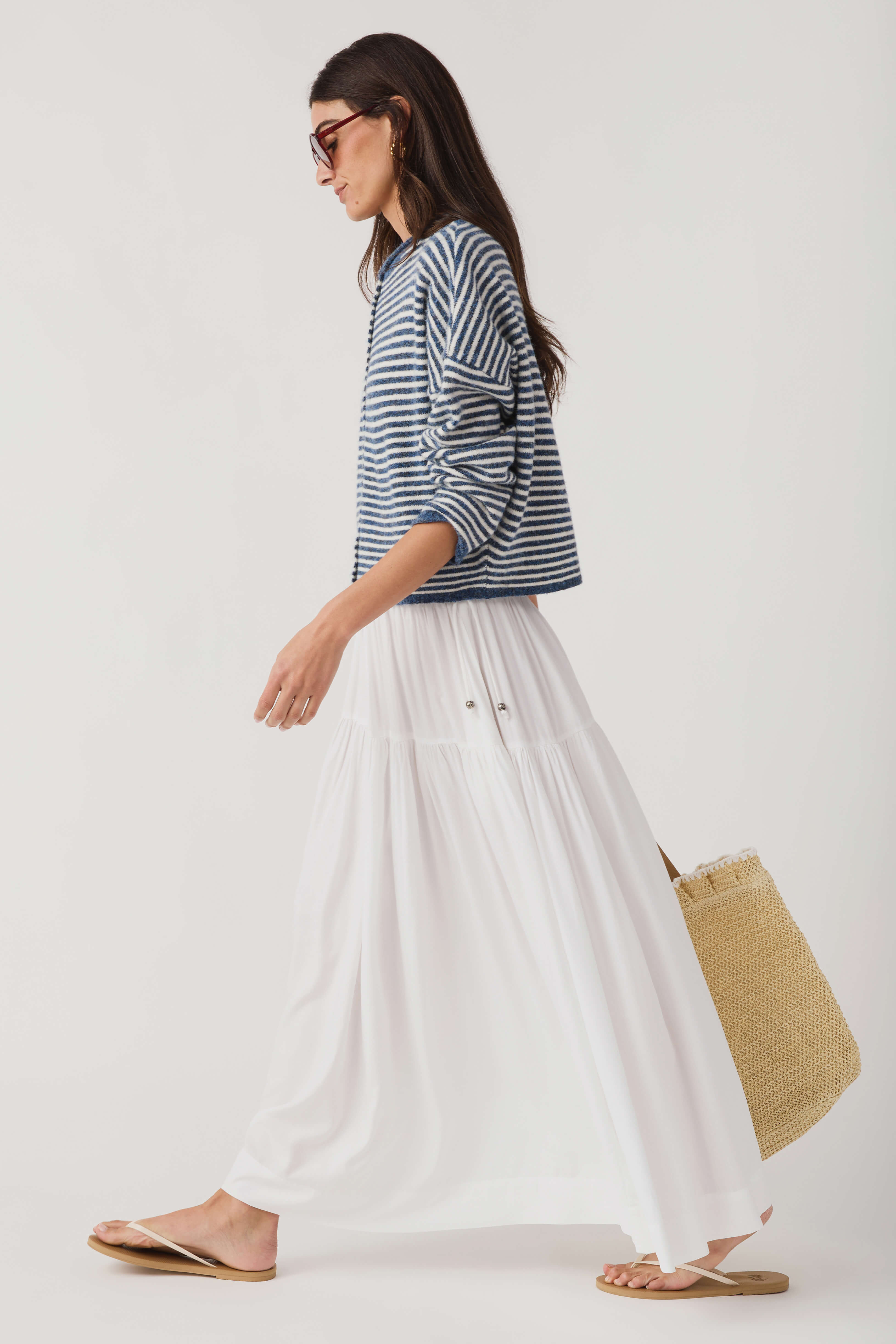 Things Between Skinny Striped Piper Cardigan