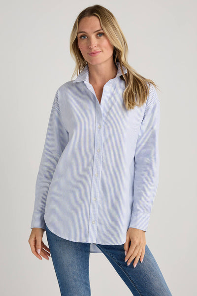 Beach Lunch Lounge Striped Button Down Shirt – Social Threads