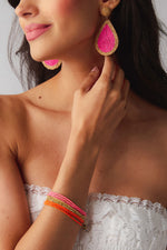 Lizas Raffia Teardrop Earrings