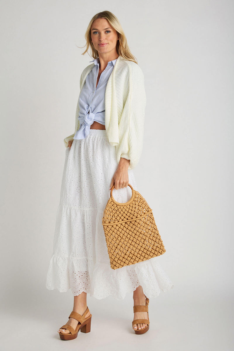Calista Tiered Eyelet Skirt