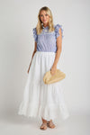 Calista Tiered Eyelet Skirt