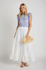 Calista Tiered Eyelet Skirt
