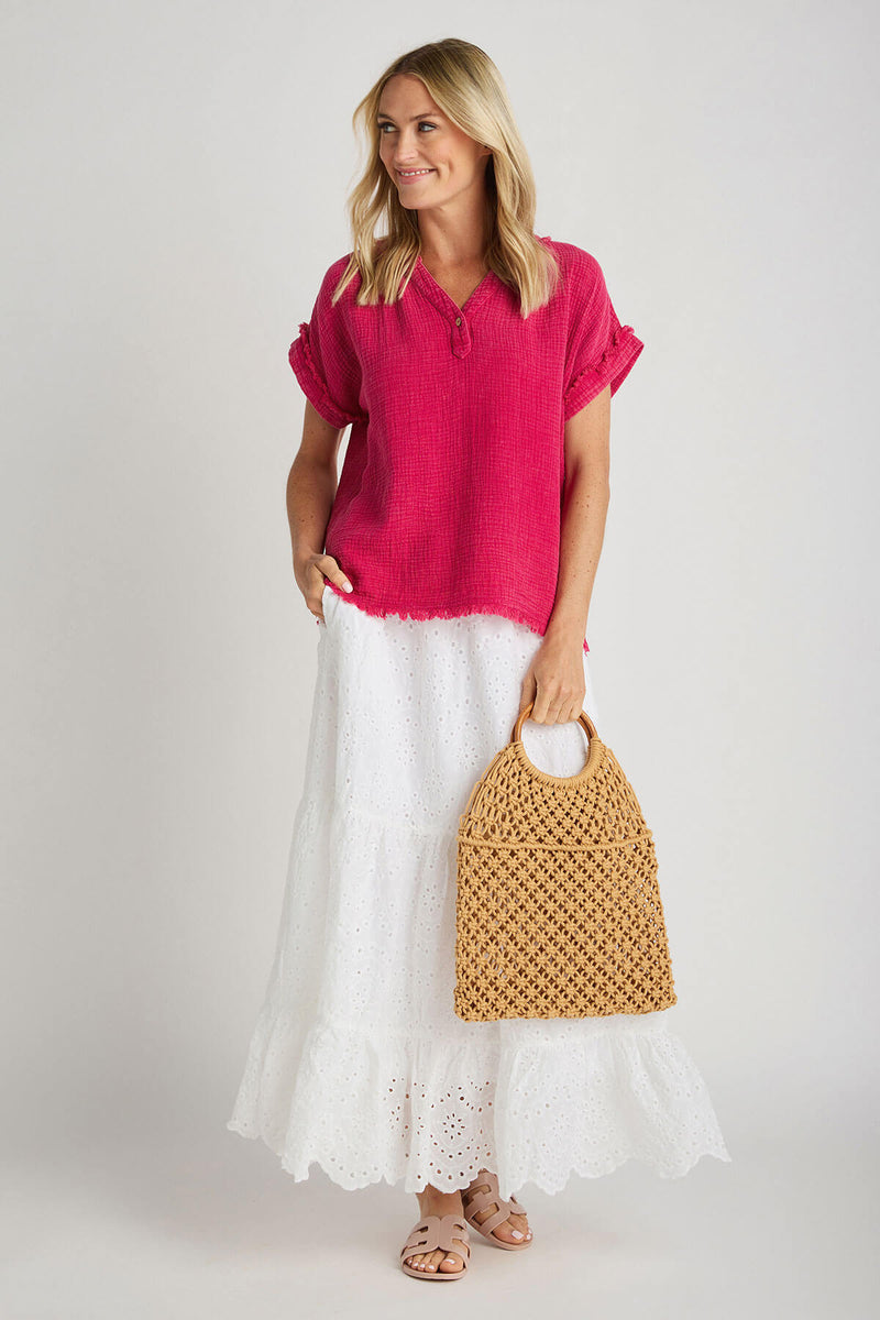 Calista Tiered Eyelet Skirt