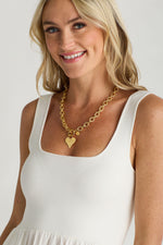 Susan Shaw Gold Toggle Heart Necklace