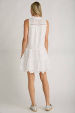 Pinch Sleeveless Eyelet Lace Mini Dress