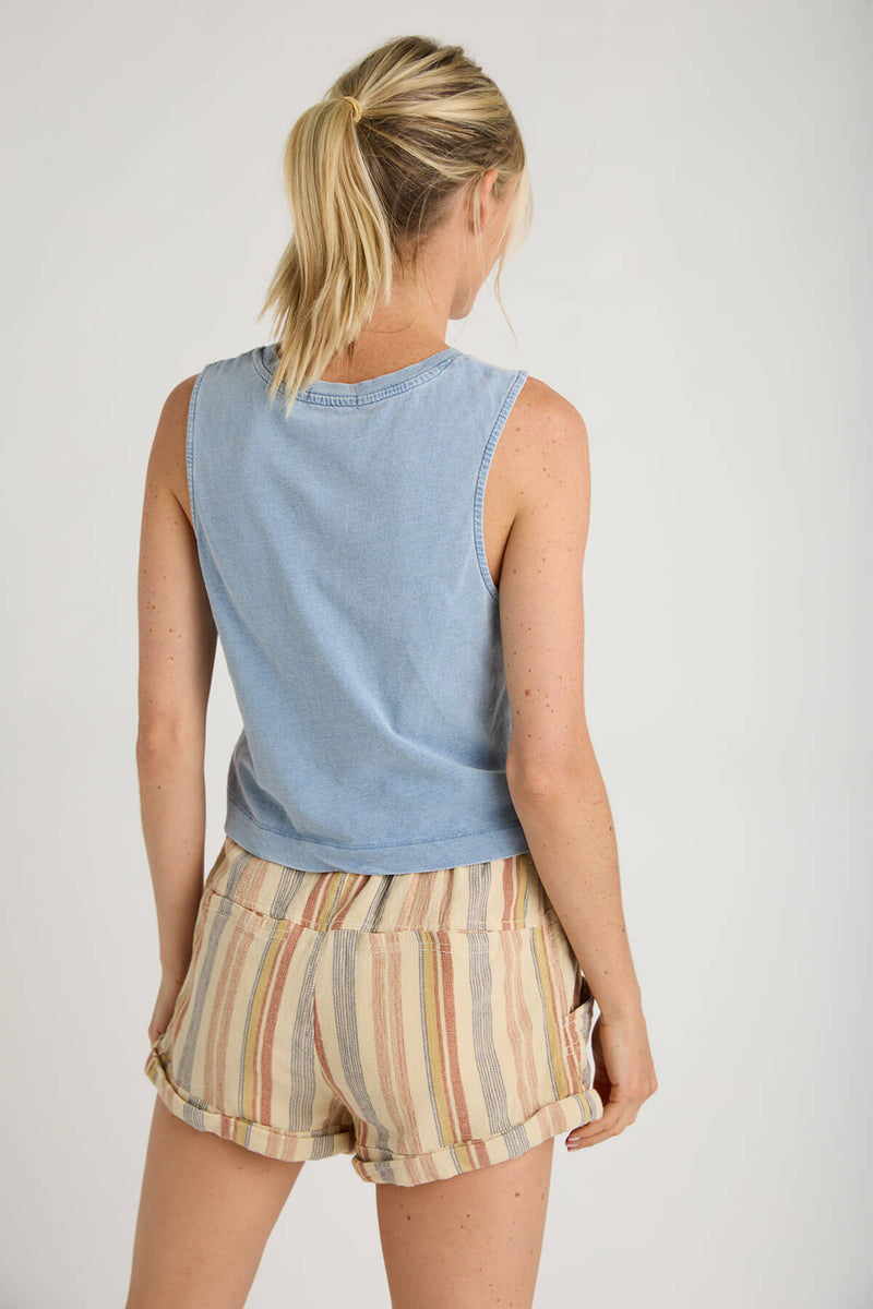 Free People Topanga Striped Shorts