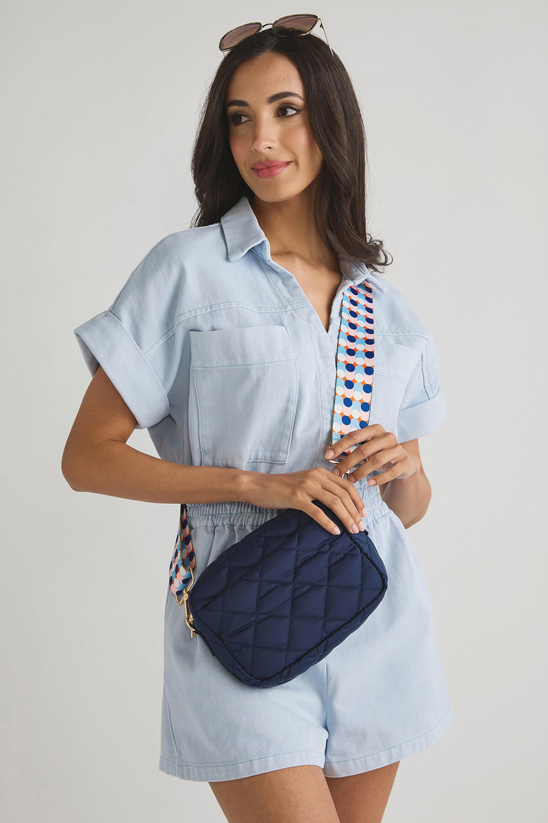 Social Threads x Hello Happiness Quilted Camera Bag with Strap