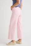 Risen Pink Wide Leg Crop Jeans