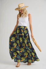 Eesome Tropical Print Maxi Skirt