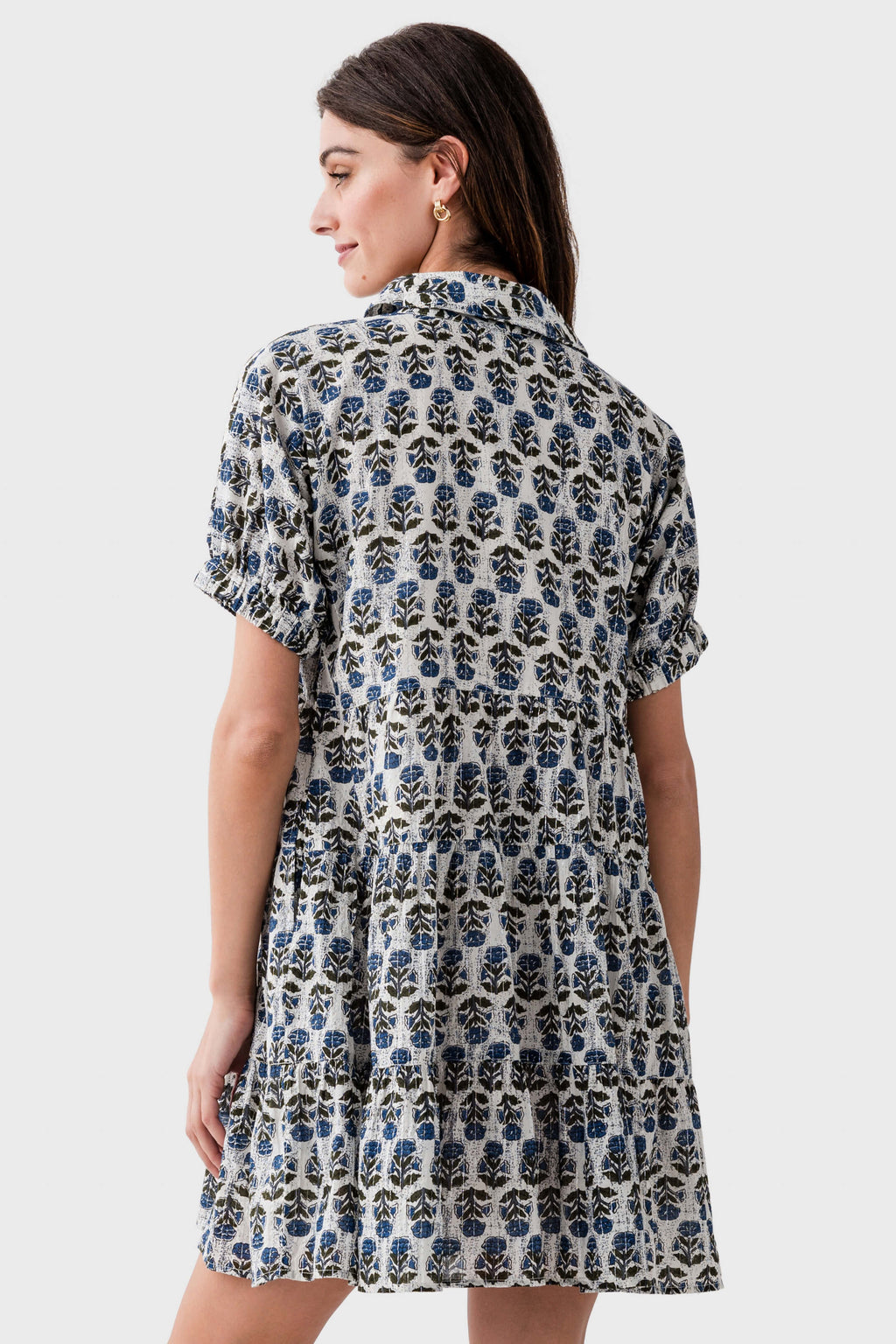 THML Puff Sleeve Flower Print Dress
