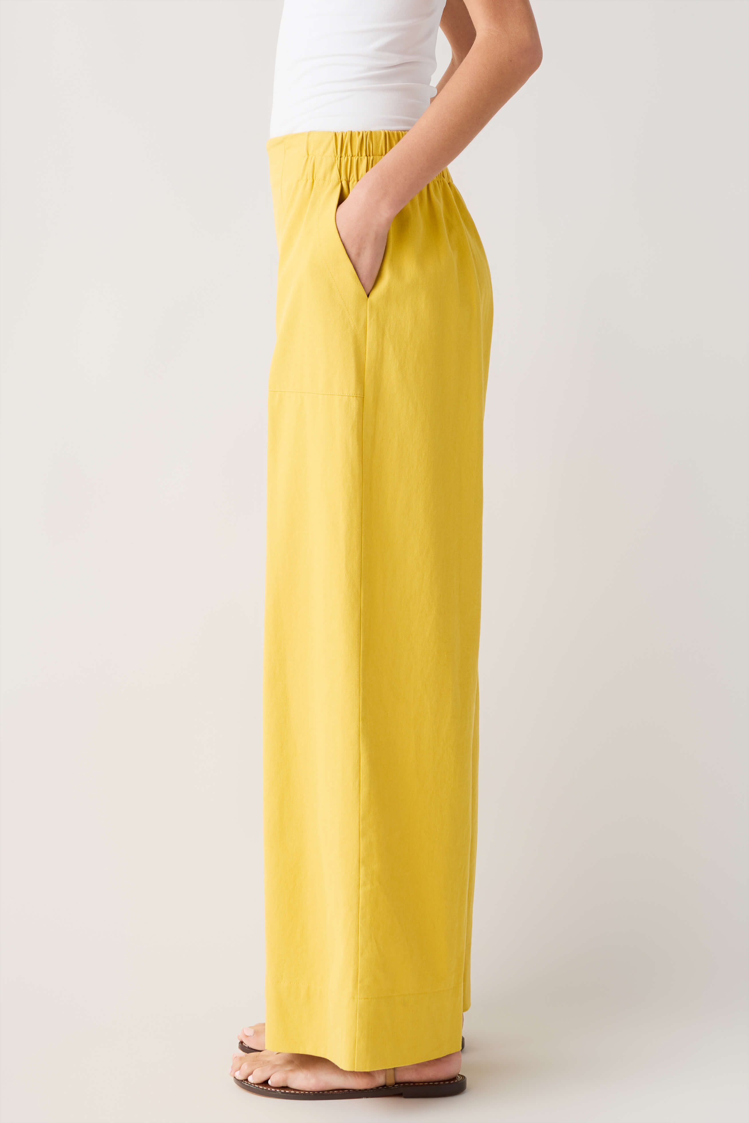 Raisonnel Elastic Waist Wide Leg Pants