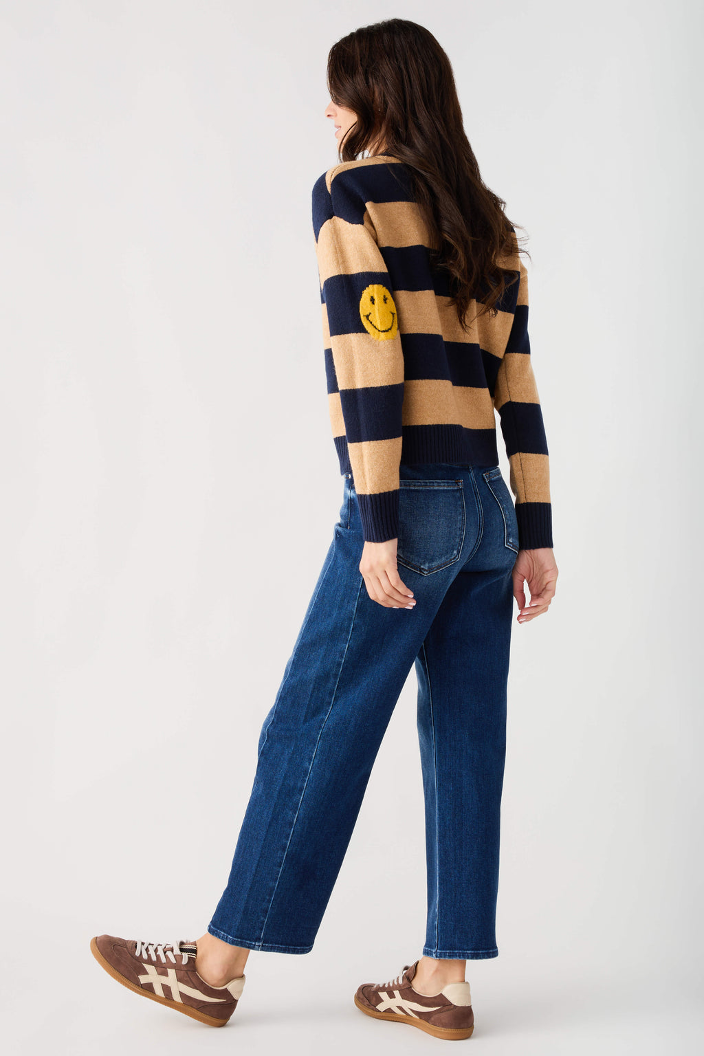 By Together Striped Smiley Face Sweater