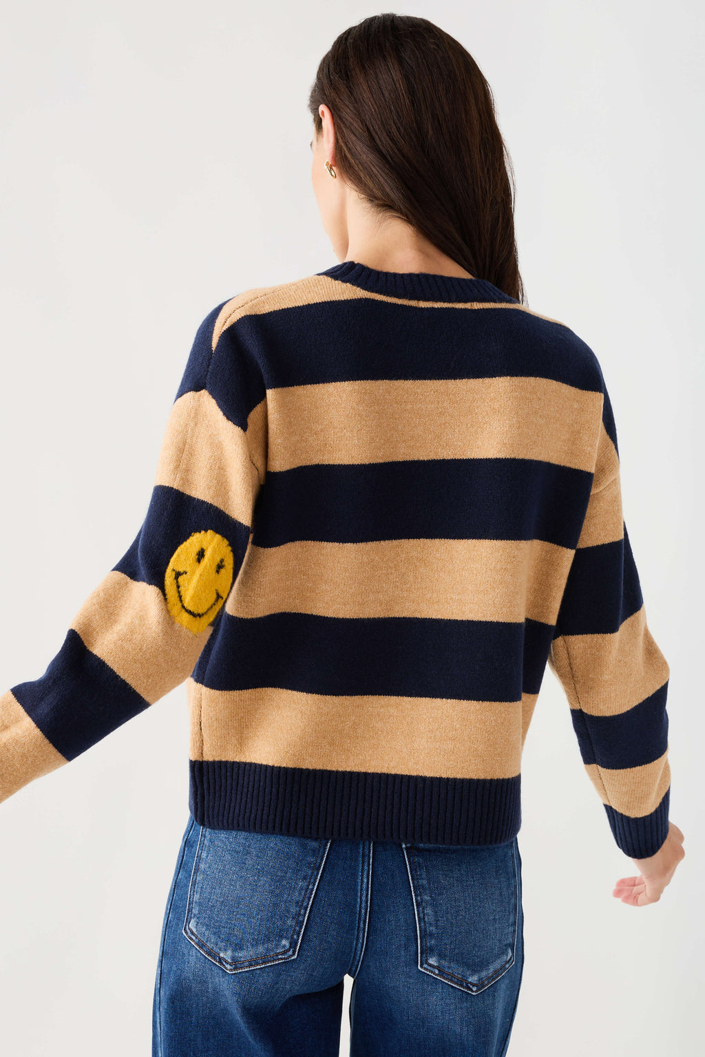By Together Striped Smiley Face Sweater