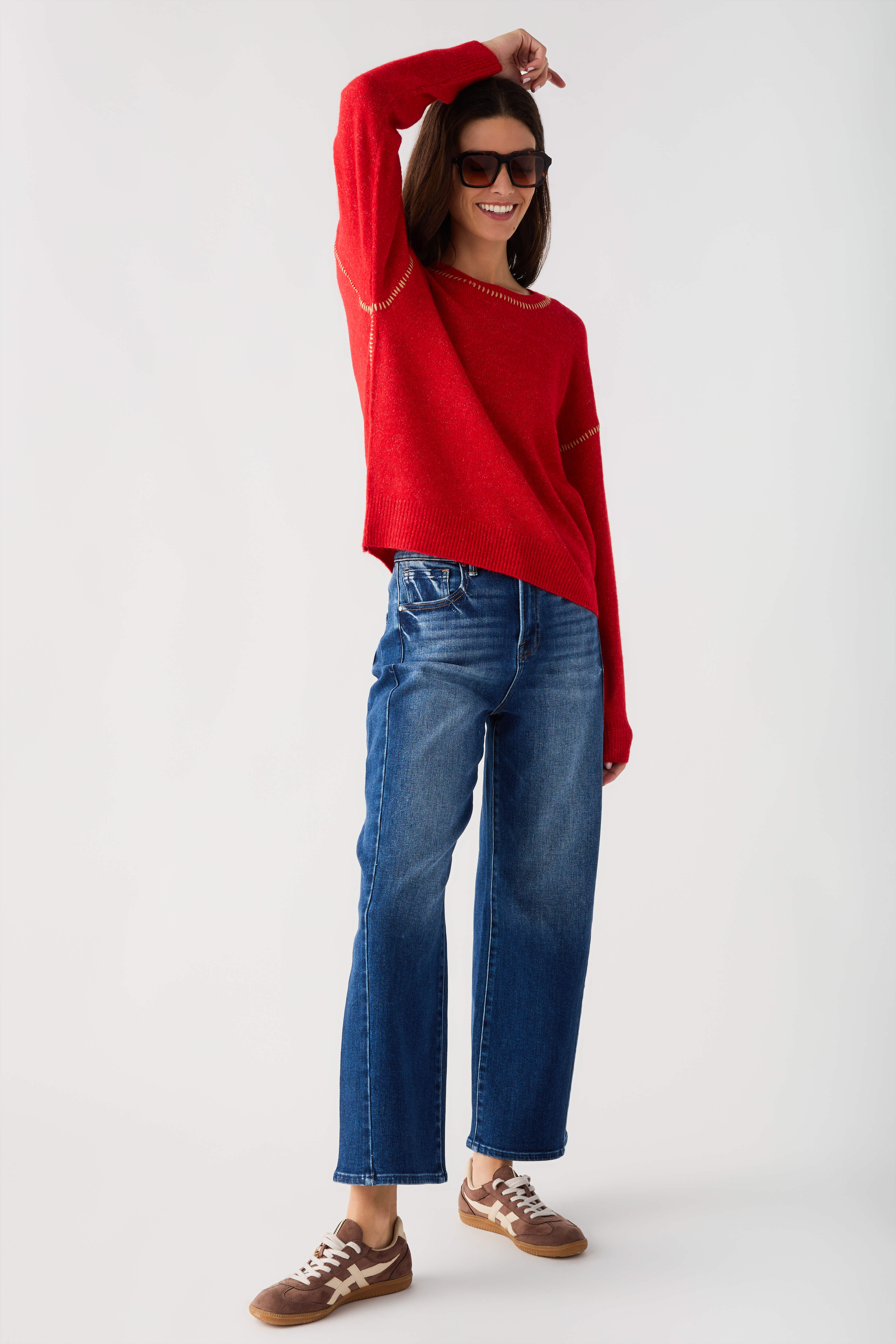 By Together Contrast Stitch Sweater